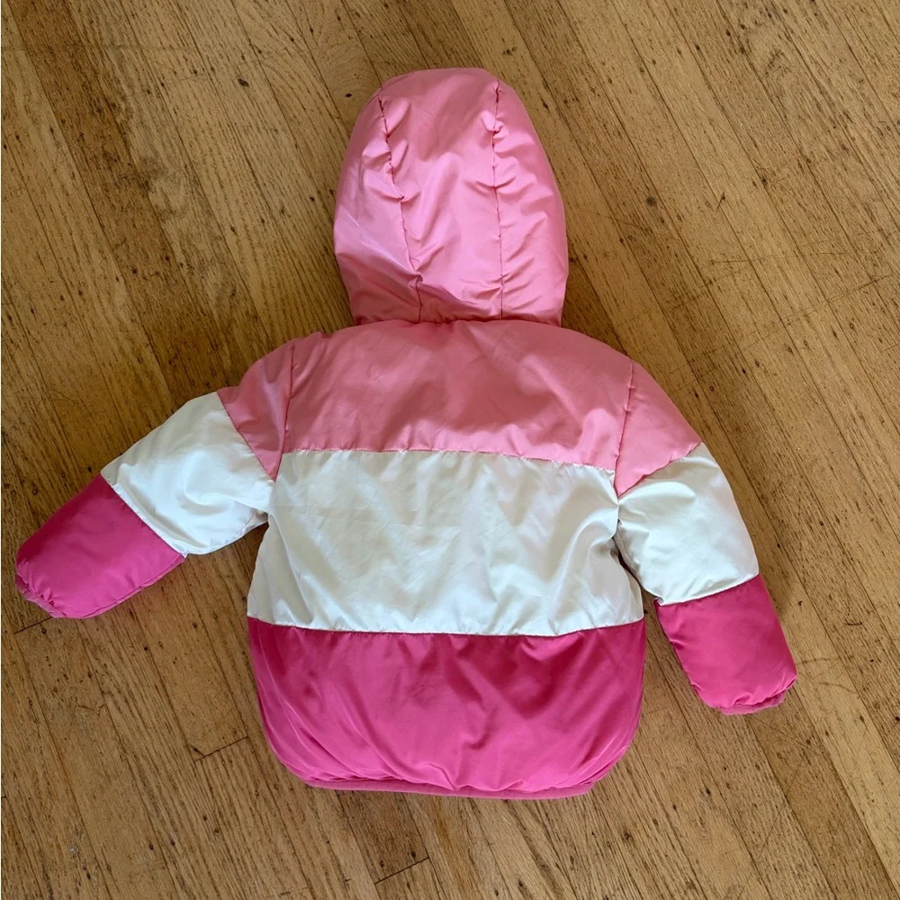 Swiss Tech 3T pink color block parka winter coat snow suit coat - Picture 7 of 10